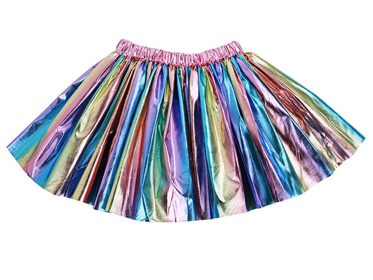 Skirt - Metallic Rainbow skirt: Pastel