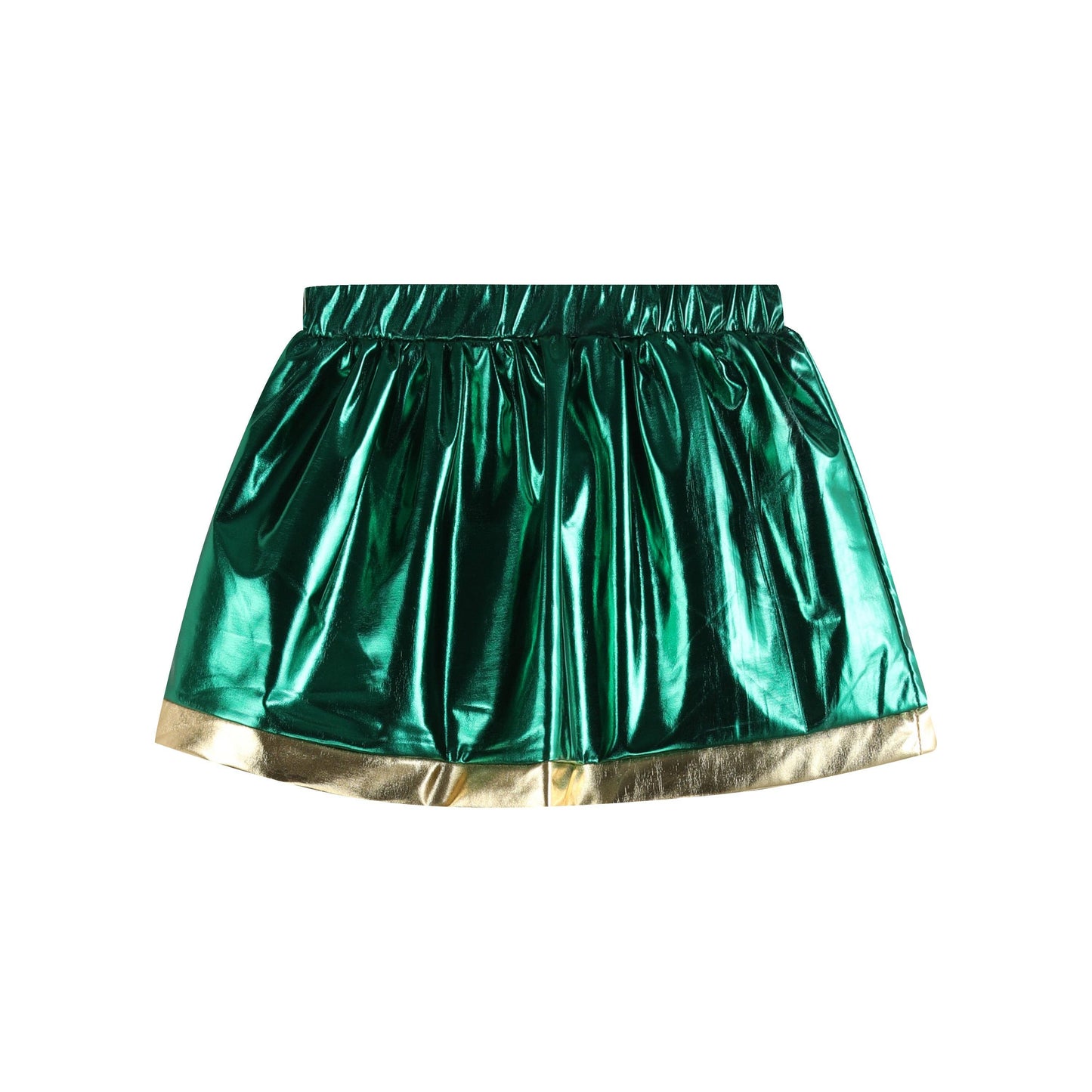 Skort- Metallic Green and Gold Mardi Gras Skort