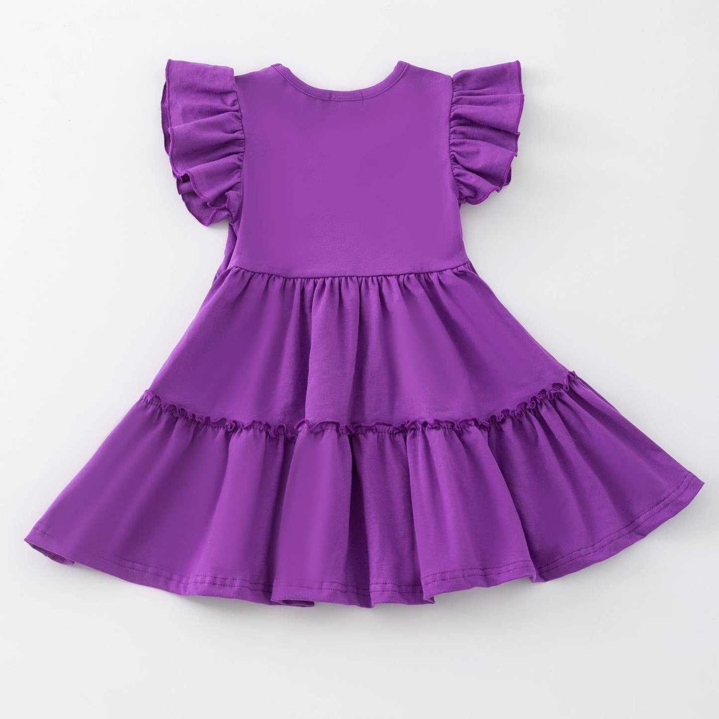 Purple Sequin Football Girls Dress