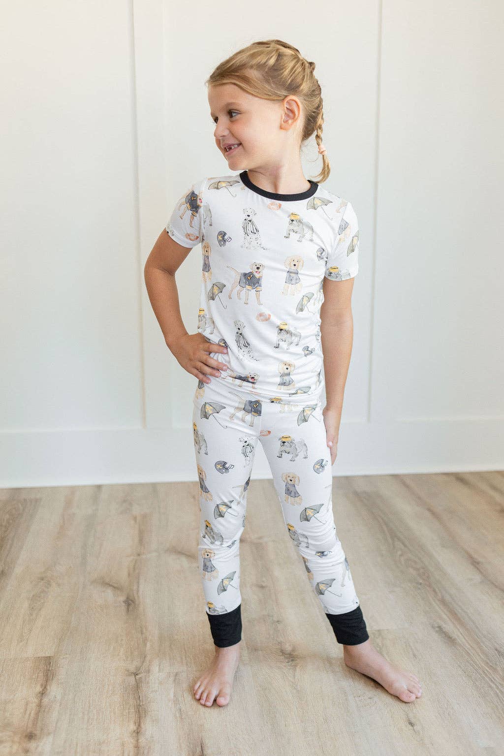 Black & Gold Puppy Pajama Set
