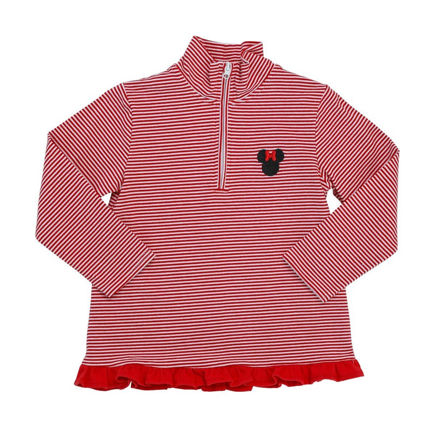 Zip Ruffle Pullover- Mickey Mouse