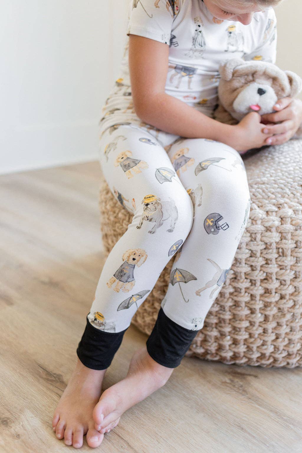 Black & Gold Puppy Pajama Set