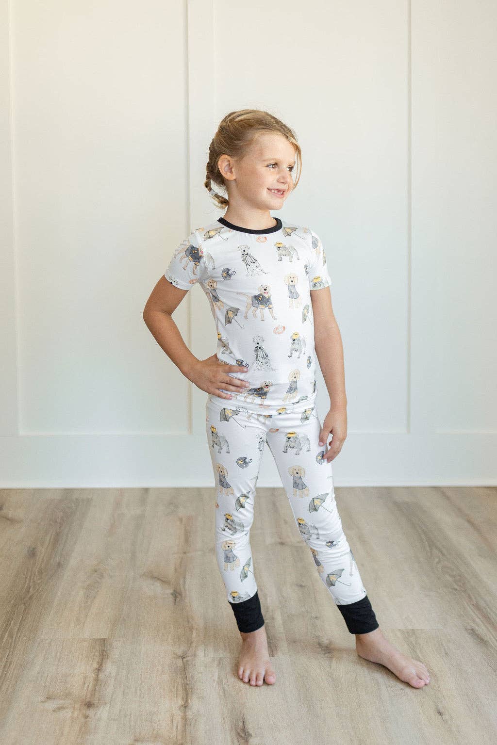 Black & Gold Puppy Pajama Set