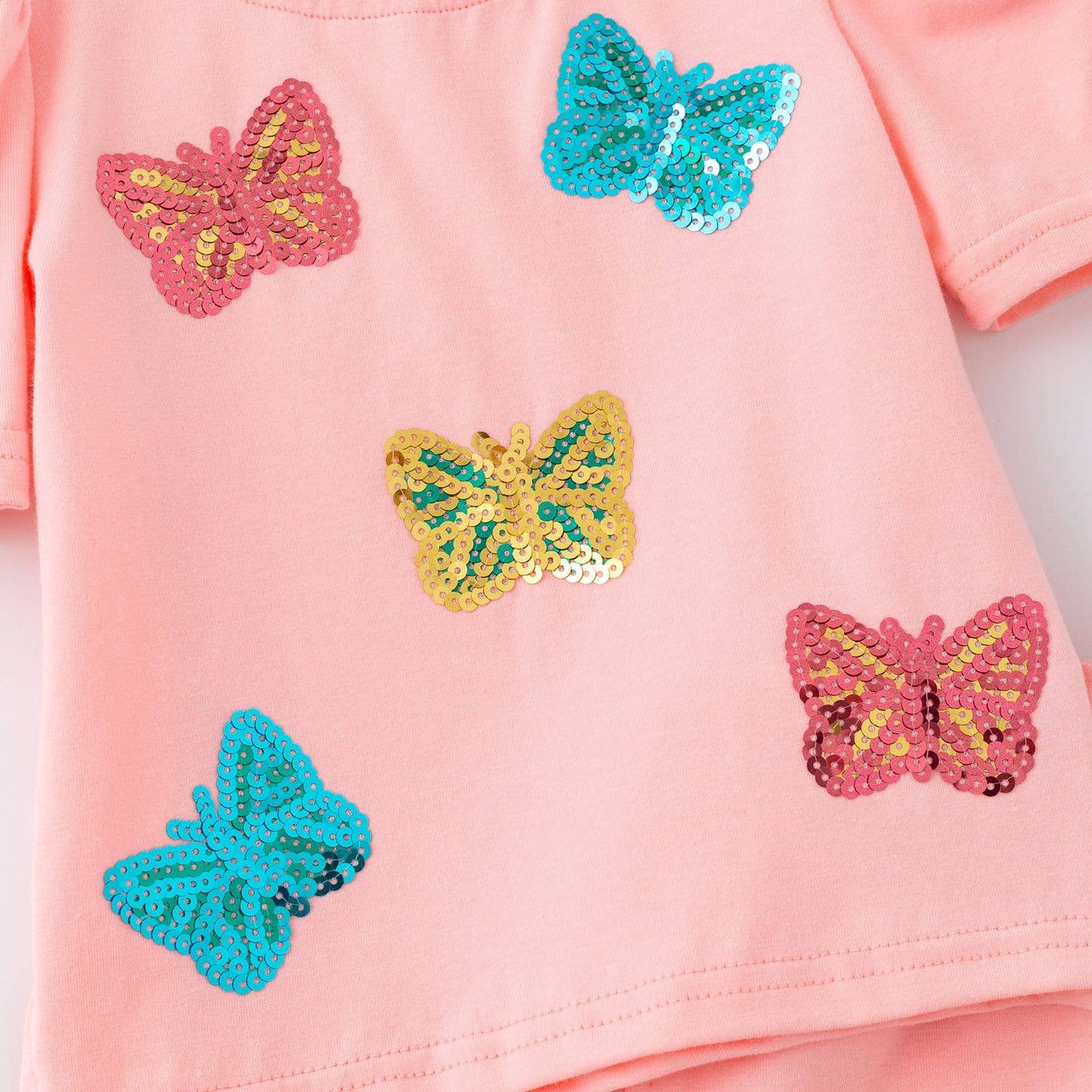 Butterfly Sequin Girls Set