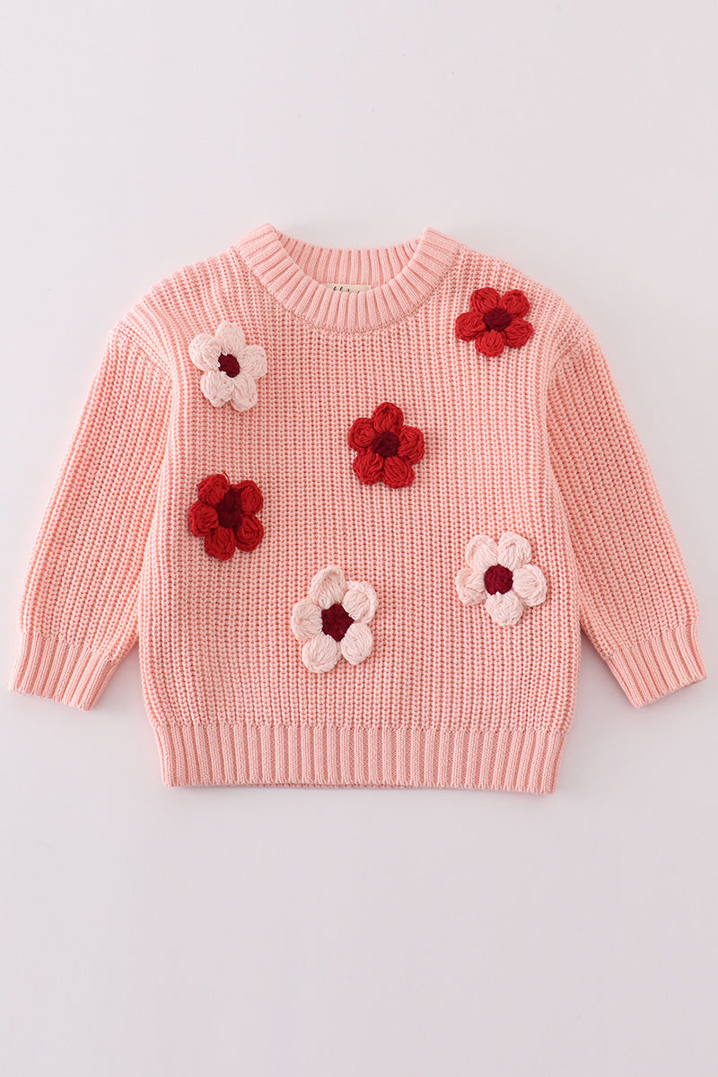 Pink Embroidery Sweater