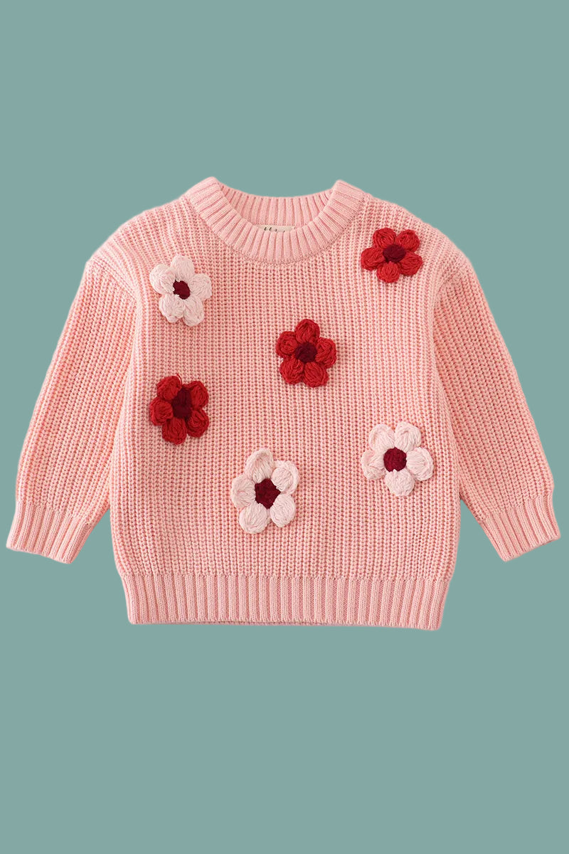 Pink Embroidery Sweater