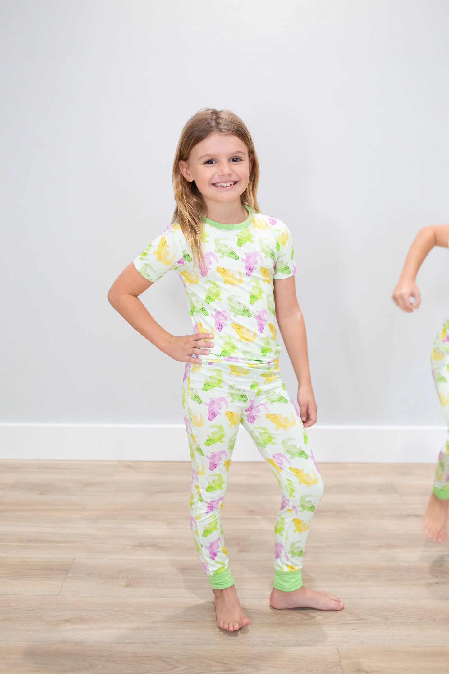 Mardi Gras Alligator Two Piece Pajama Pants Set