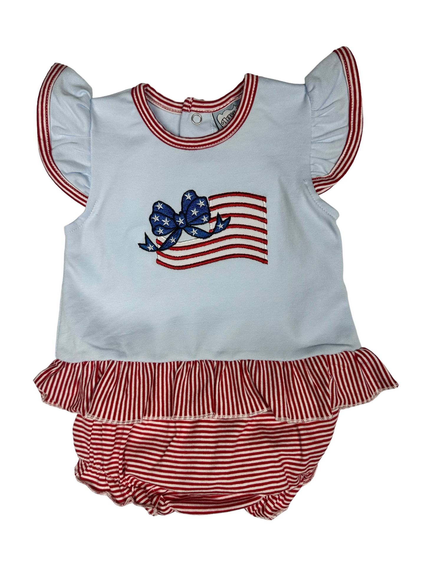 Patriotic - Flag Girl Bloomer Set
