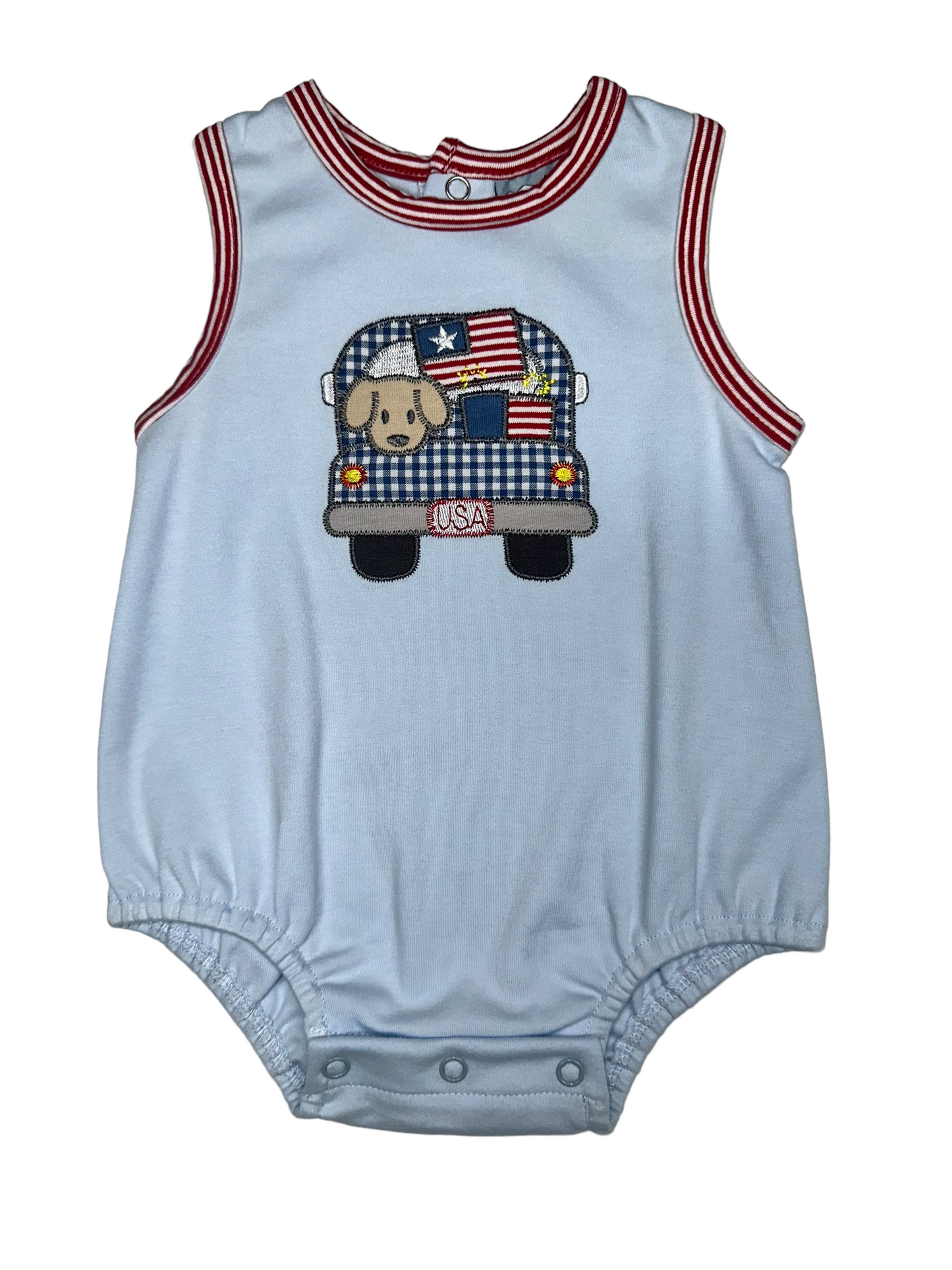 Patriotic Boys Applique Bubble