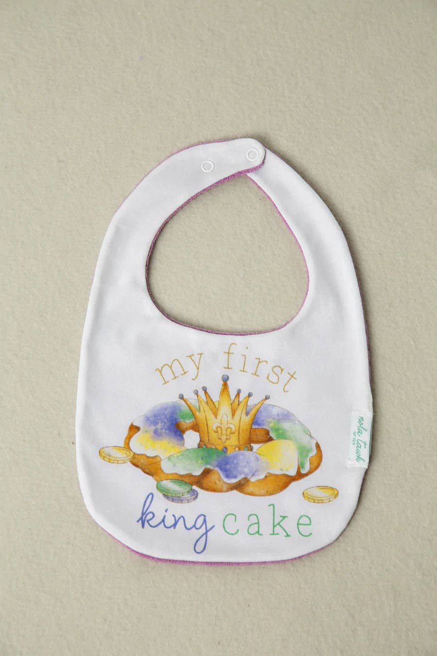 Bib - My First King Cake Cotton Bib
