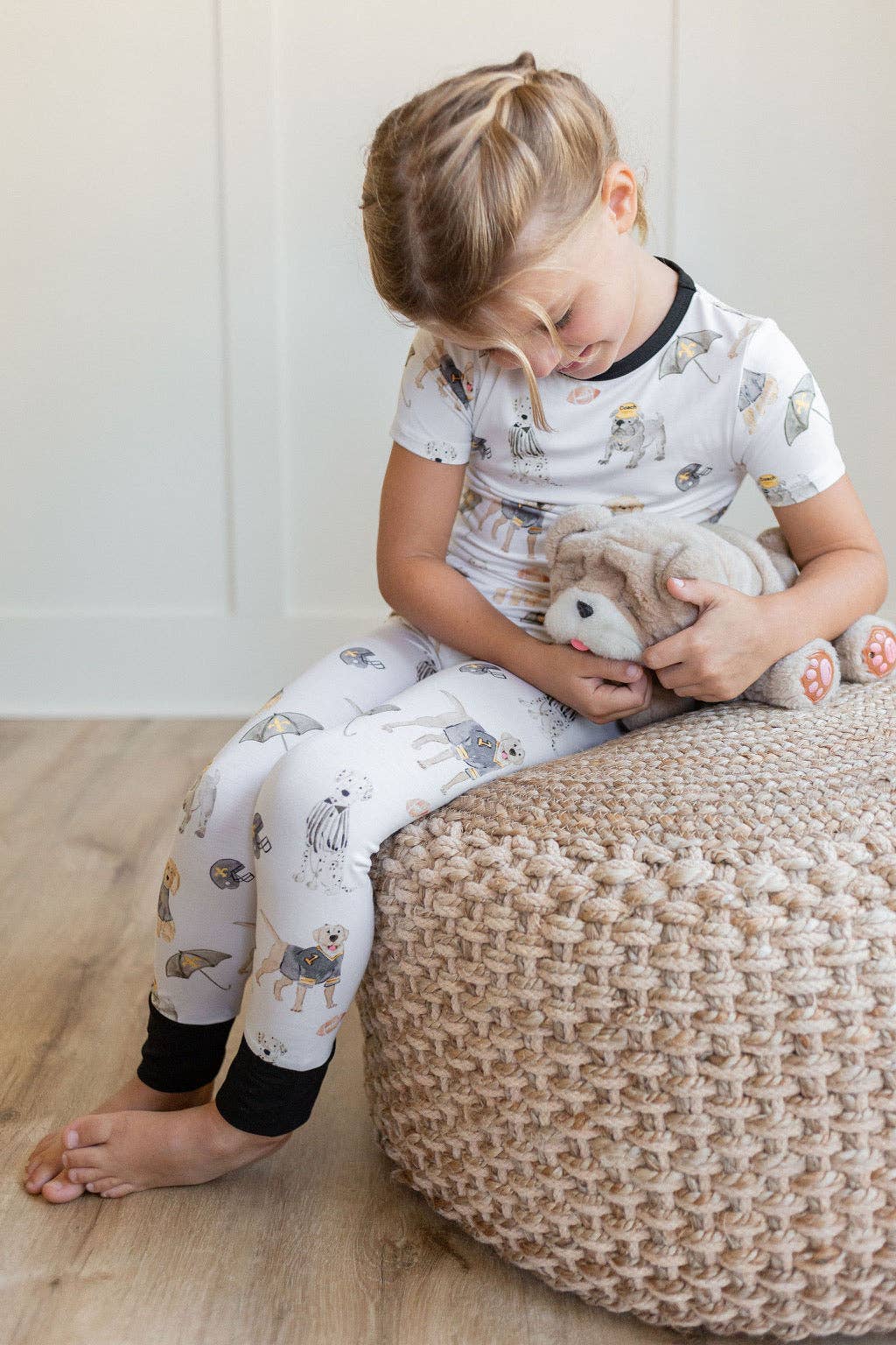 Black & Gold Puppy Pajama Set