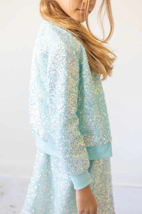 Jacket - Aqua Sequin Jacket