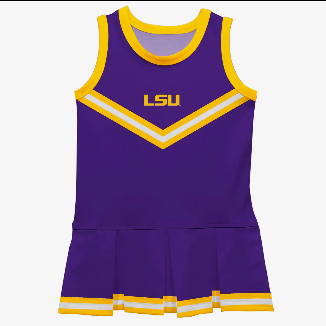LSU Tigers Game Day Purple Sleeveless Cheerleader Dress