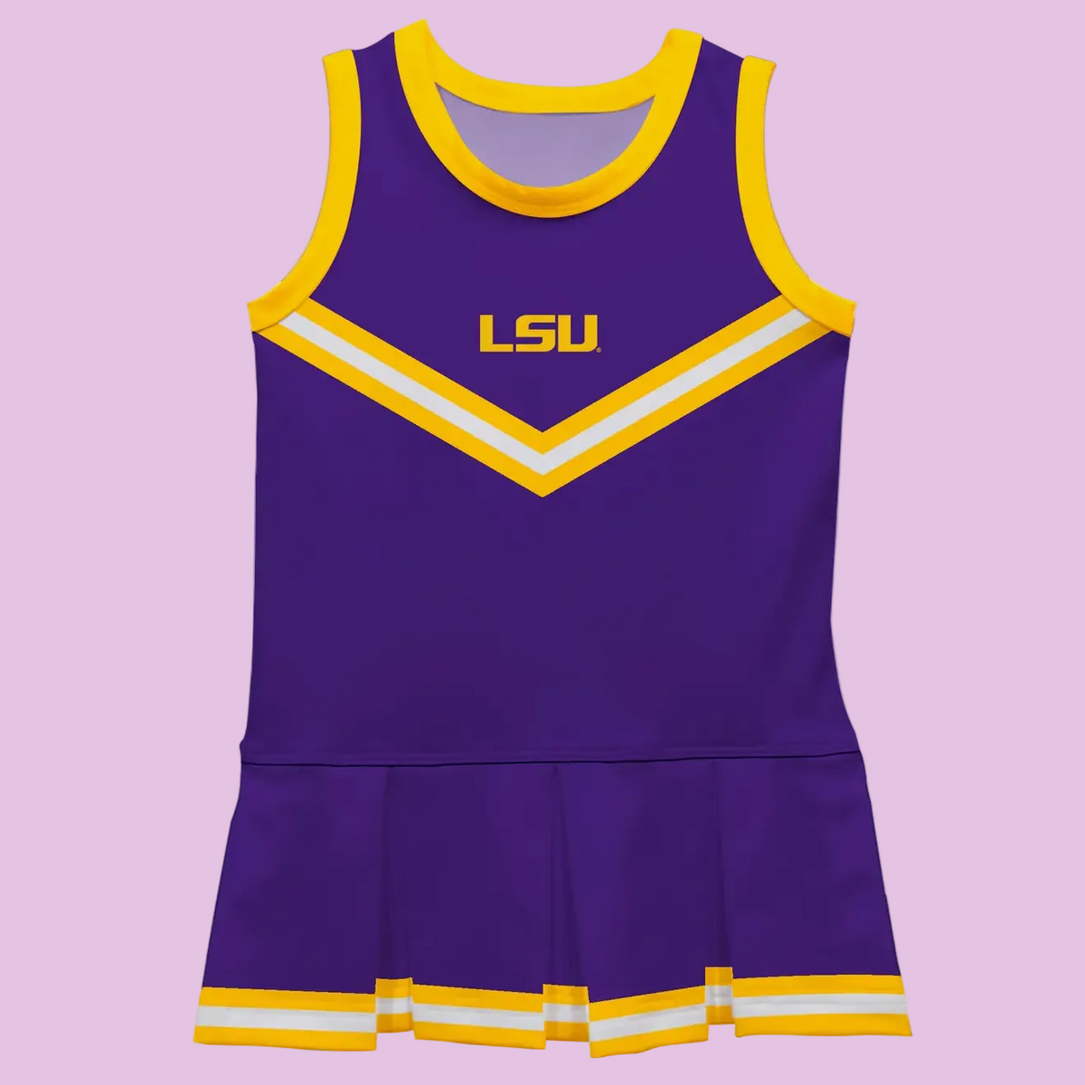 LSU Tigers Game Day Purple Sleeveless Cheerleader Dress