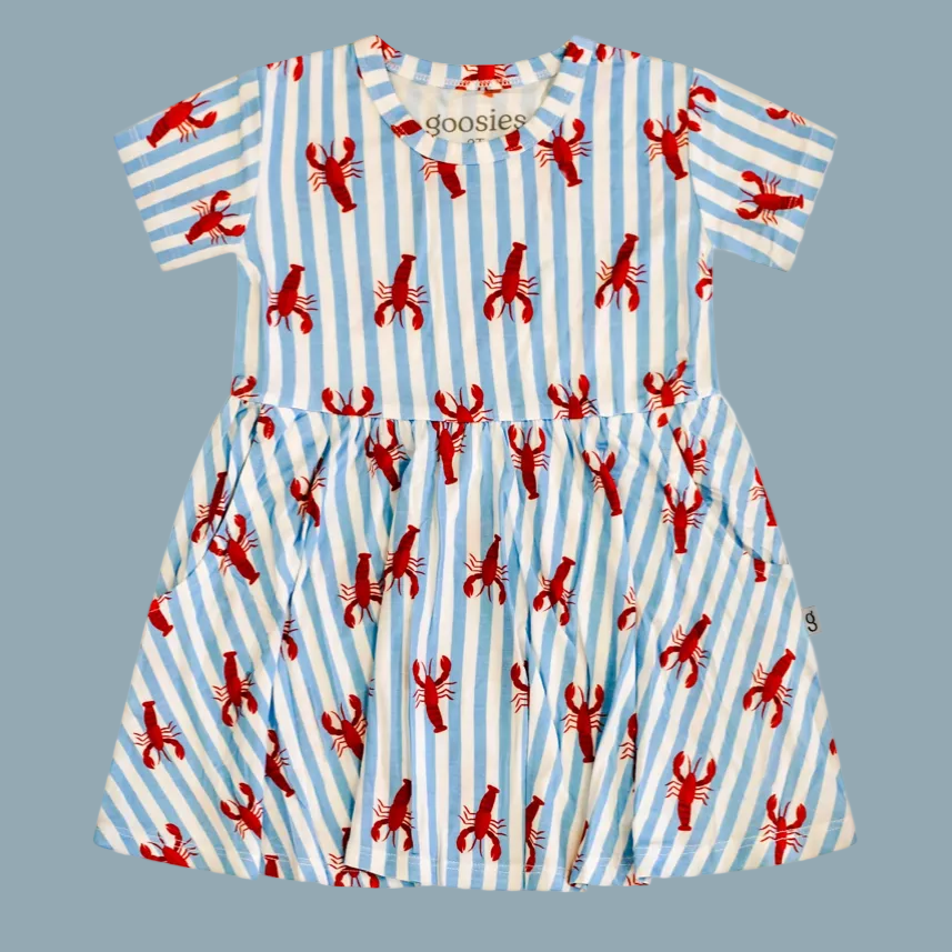 Little Pinchers Dress - Crawfish