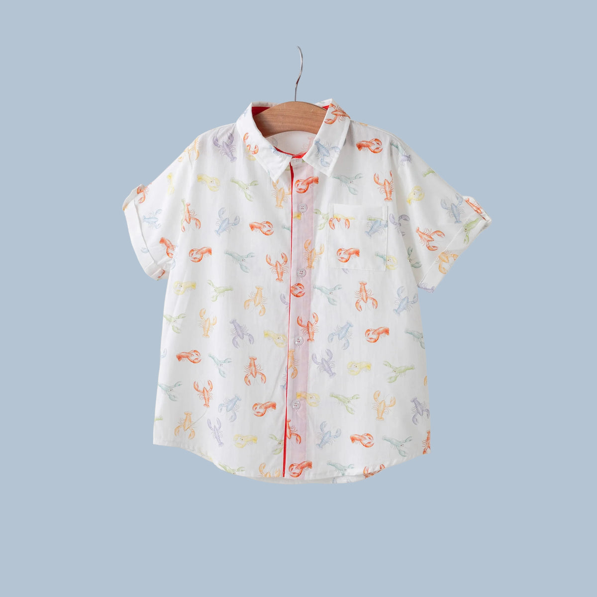 Polo - Colorful Claws Short Sleeve Collared Crawfish Shirt