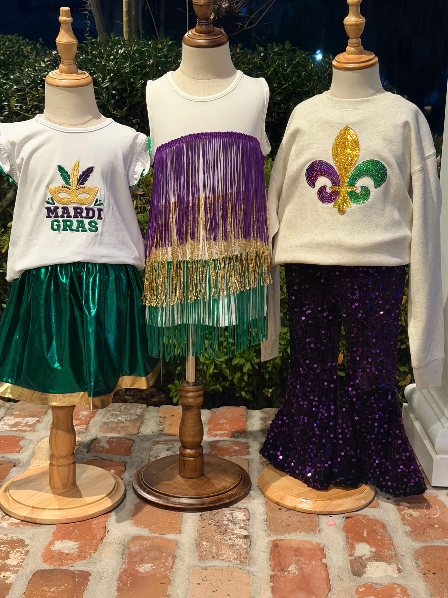 Mardi Grad Tiered Fringe Dress