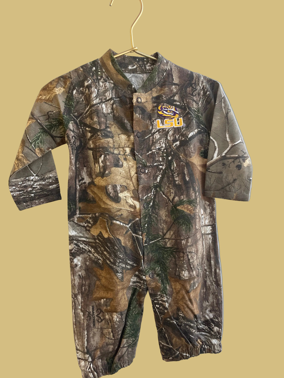 LSU Camo Convertible Onesie