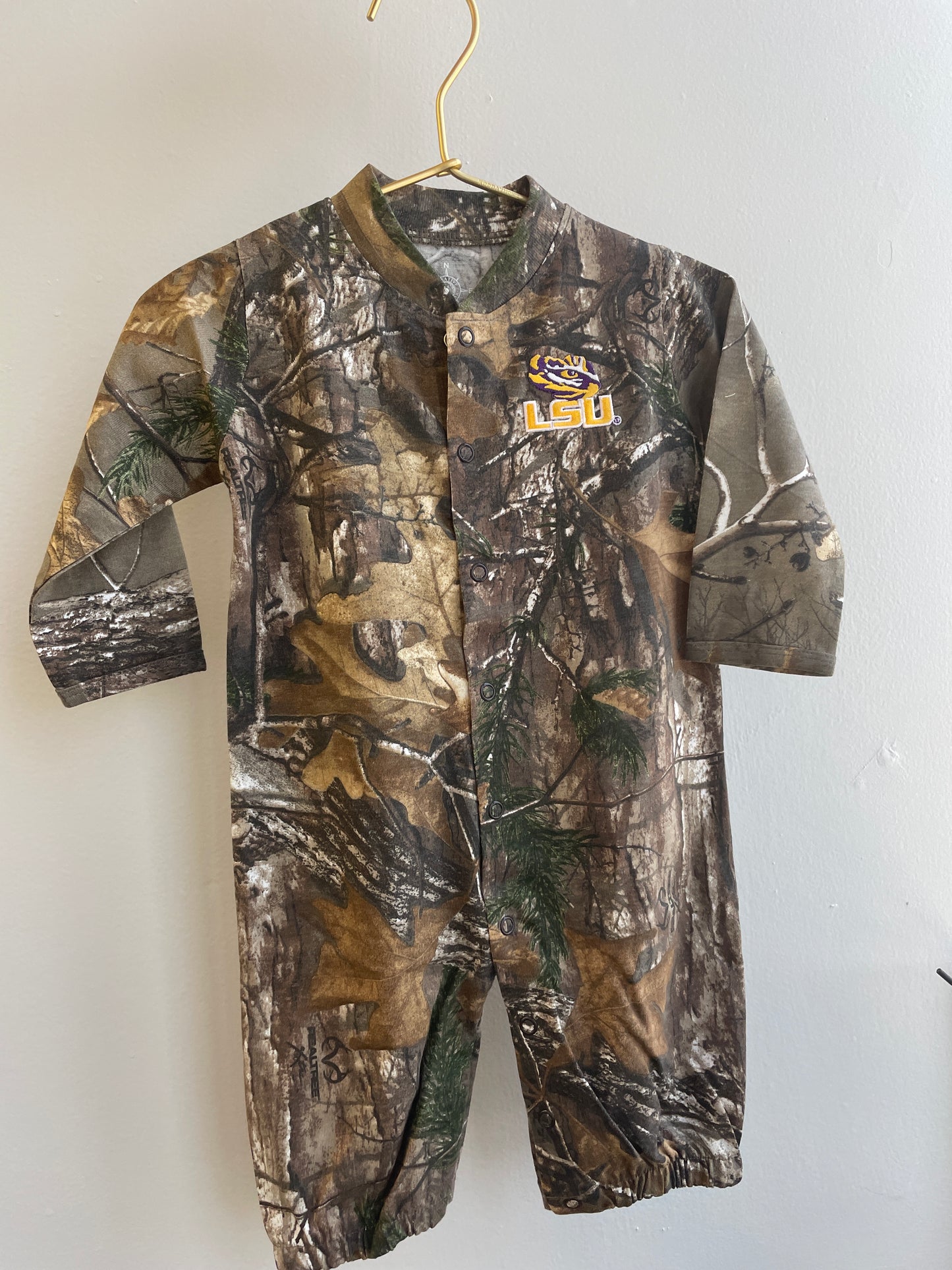 LSU Camo Convertible Onesie