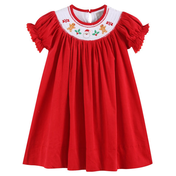 Velour Christmas Bishop Dress