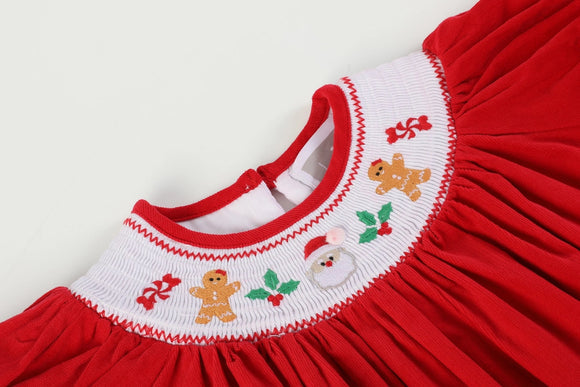 Velour Christmas Bishop Dress