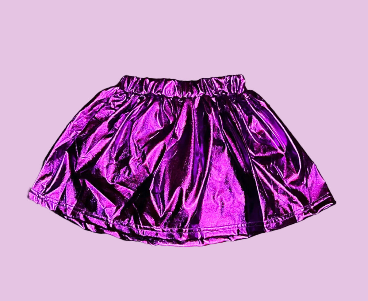 Skort - Purple Metallic Skort