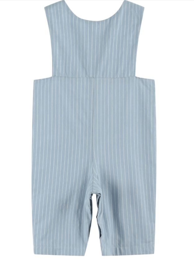 Pinstripe Smocked Overalls