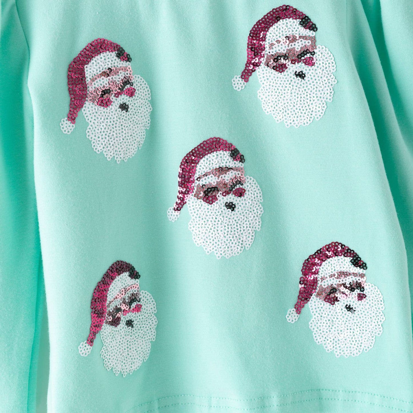 Aqua Santa Sequin Shirt