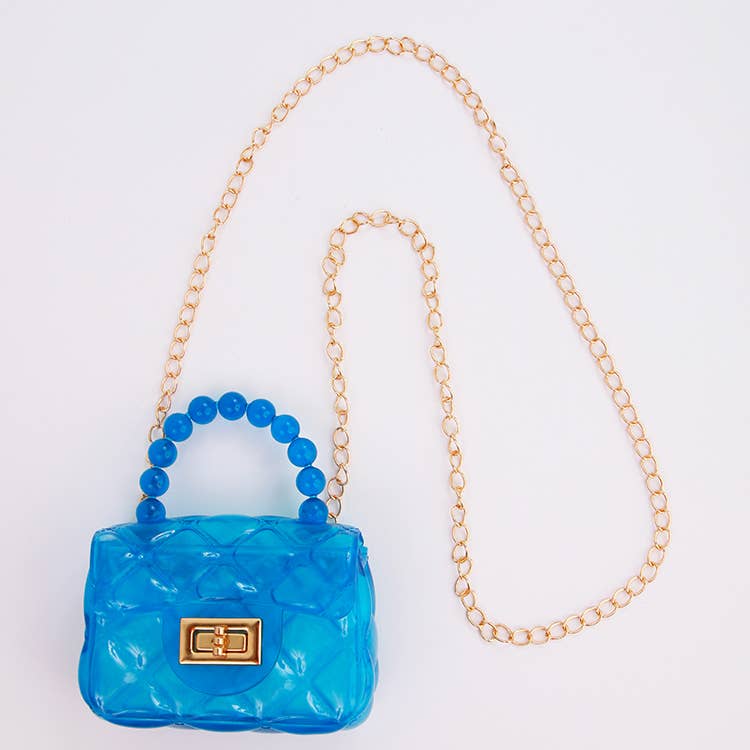 Purse - Clear Jelly Purse: Blue