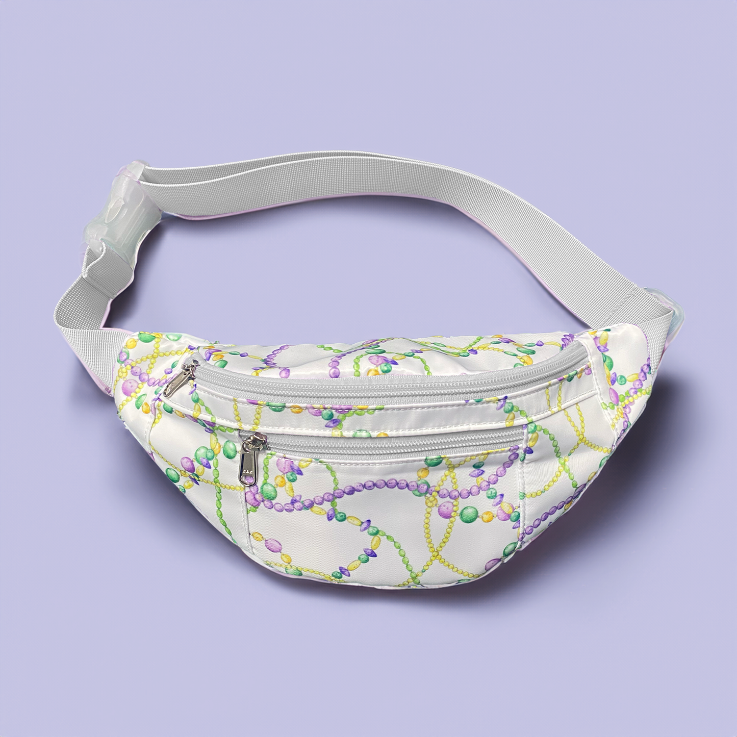 Belt Bag -Just Here for the Beads- Mardi Gras Crossbody Belt Bag