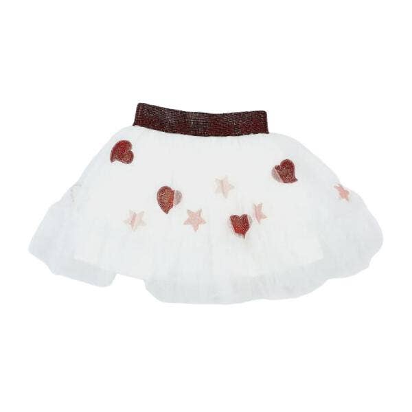 Tutu - Heart & Star Tutu Skirt WHITE