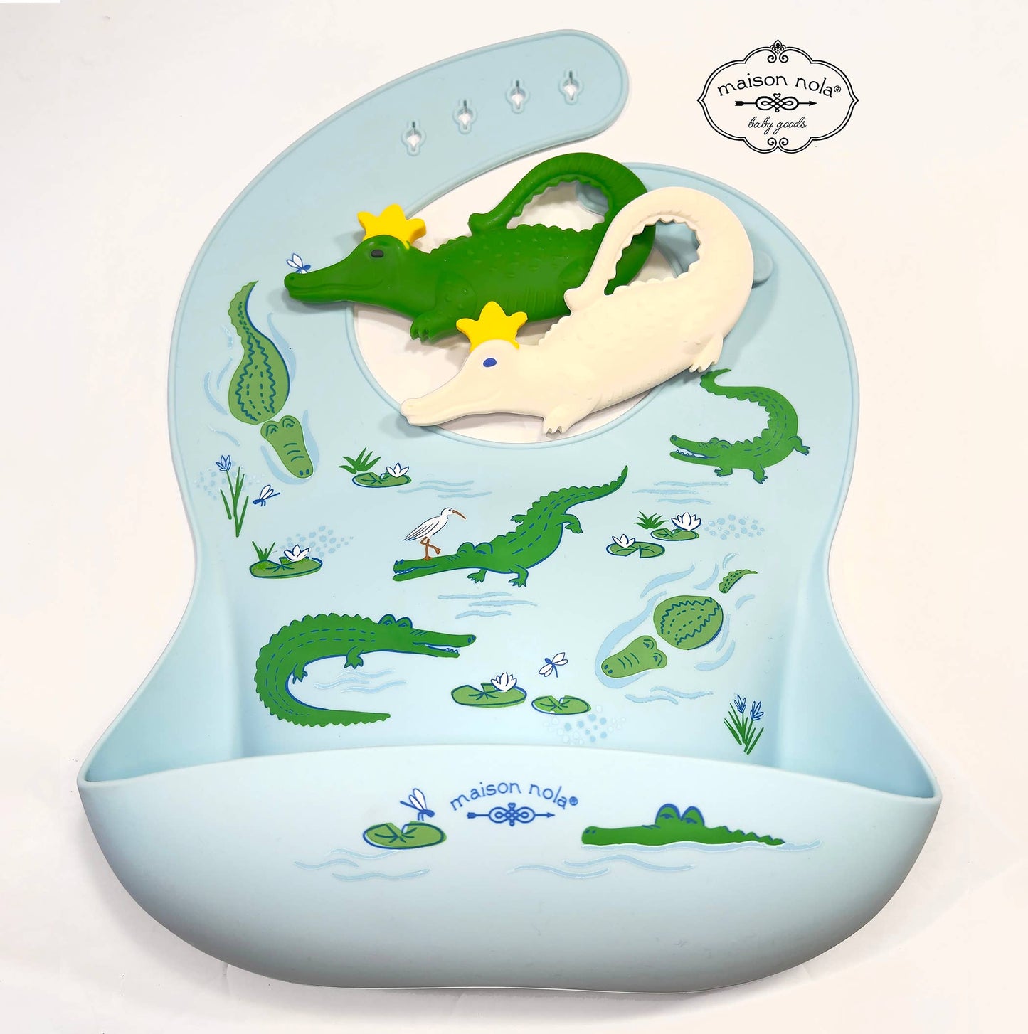 Bib - Louisiana Alligator Silicone Bib