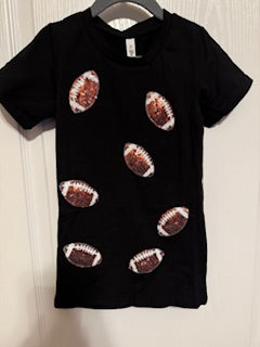 Sequin Game Day Dress - Black/Saints