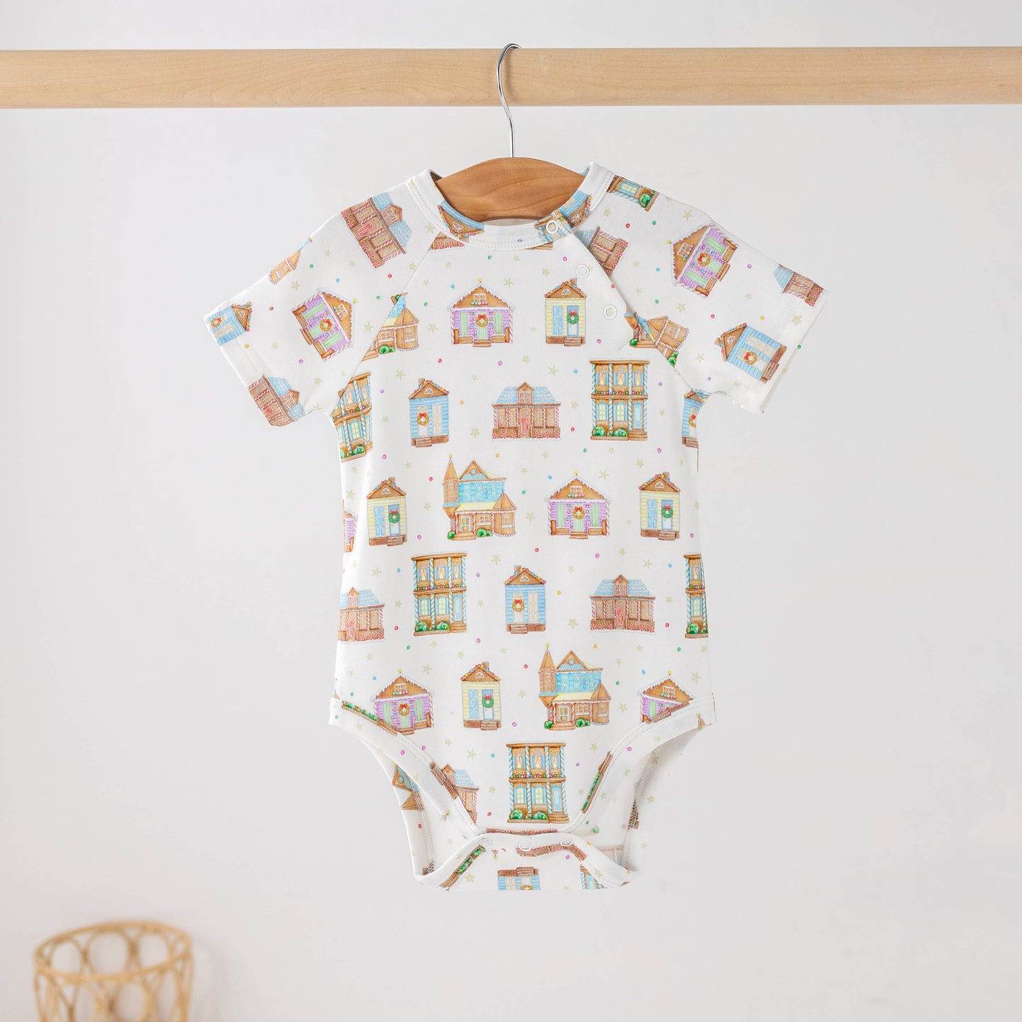 Christmas - Gingerbread Row Organic Cotton Onesie