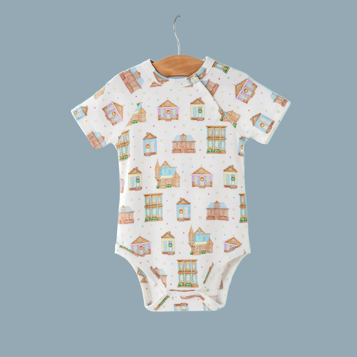 Christmas - Gingerbread Row Organic Cotton Onesie