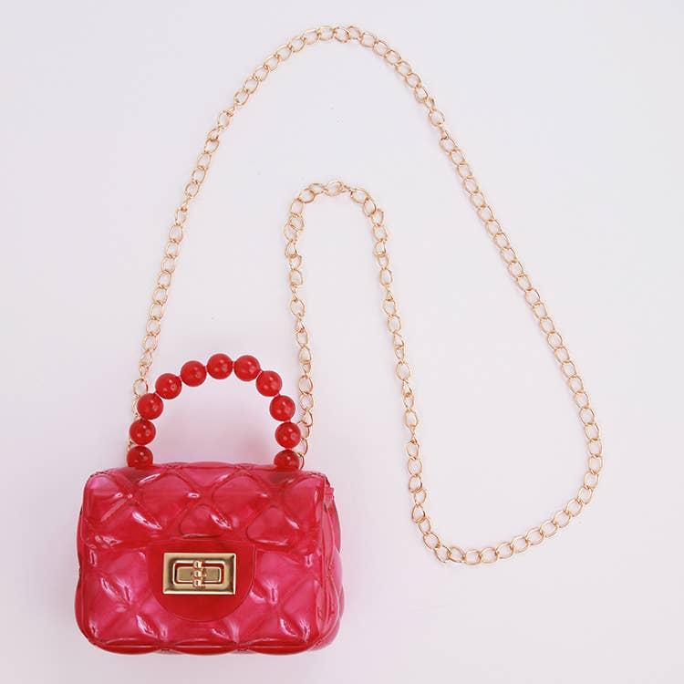 Purse - Clear Jelly Purse: Red