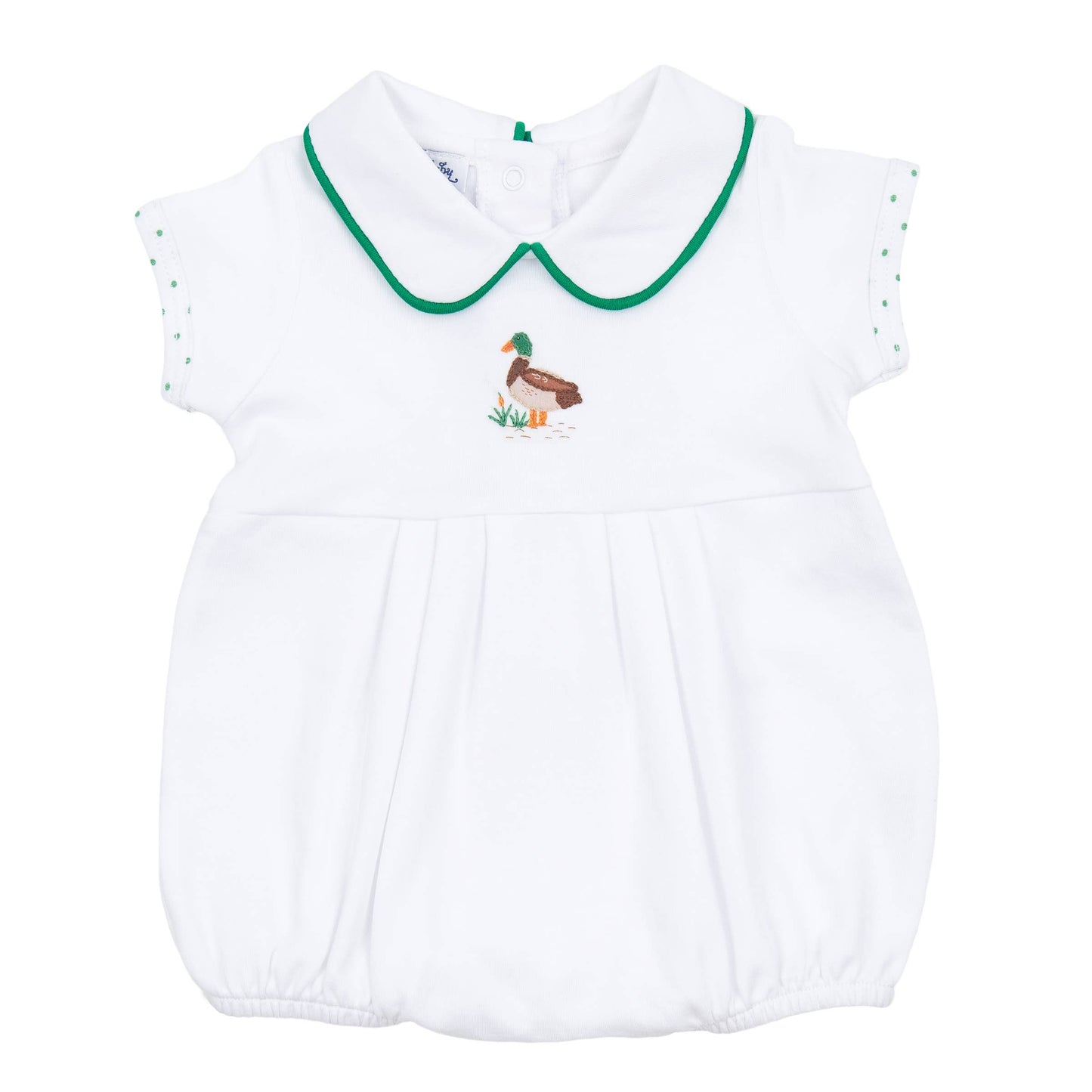 Mallard Pond Embroidered Collared Boy Bubble