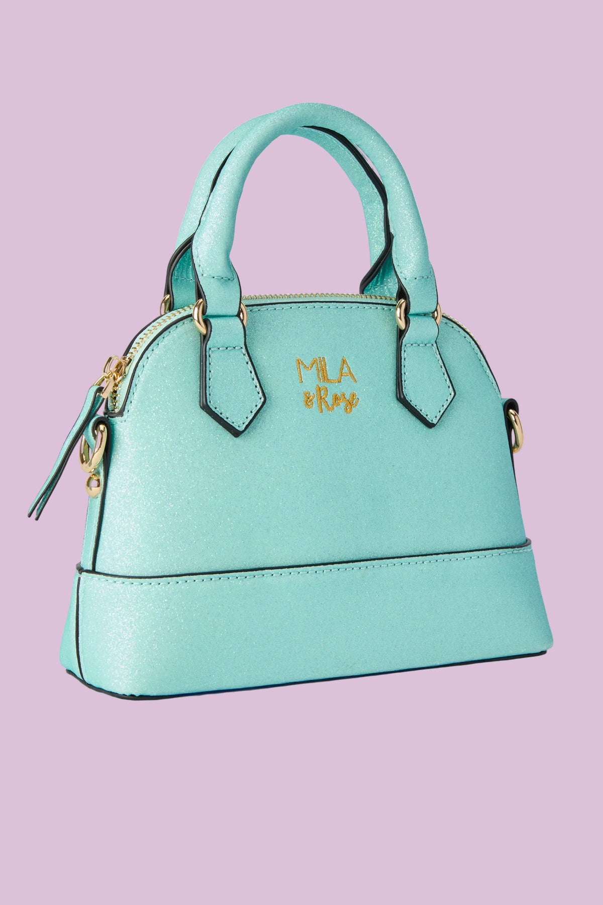 Purse - Aqua Glitter Girl's Crossbody Purse