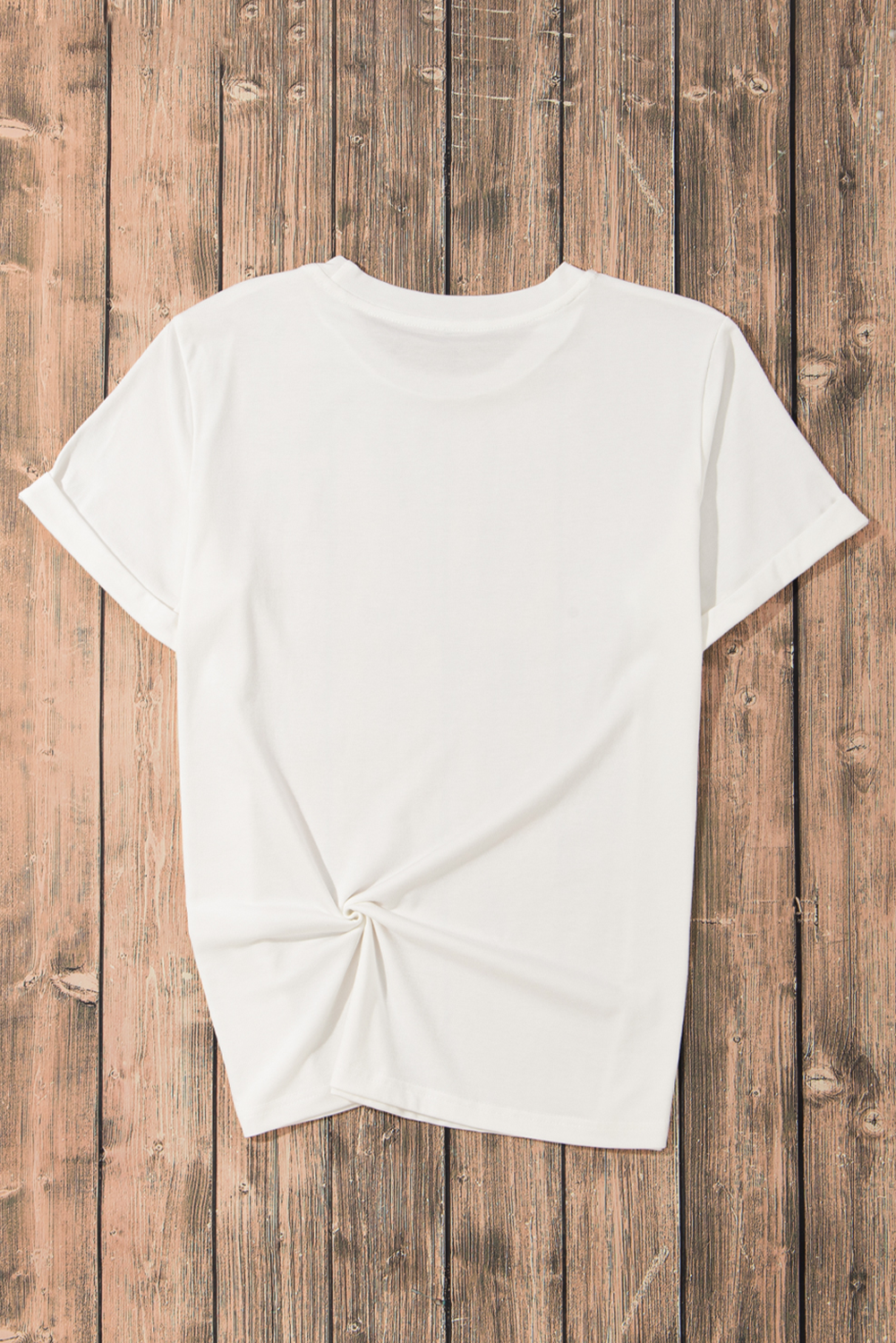 Sequin Crawfish Potato Lemon Corn Graphic White Crewneck T Shirt -Adult