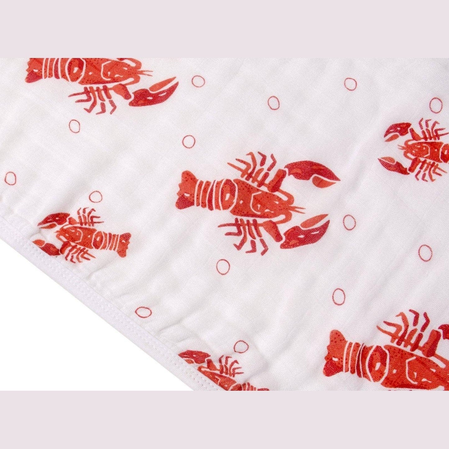 Burp Cloth - Heads Tails Crawfish Baby Burp Cloth and Bib (2 in 1)