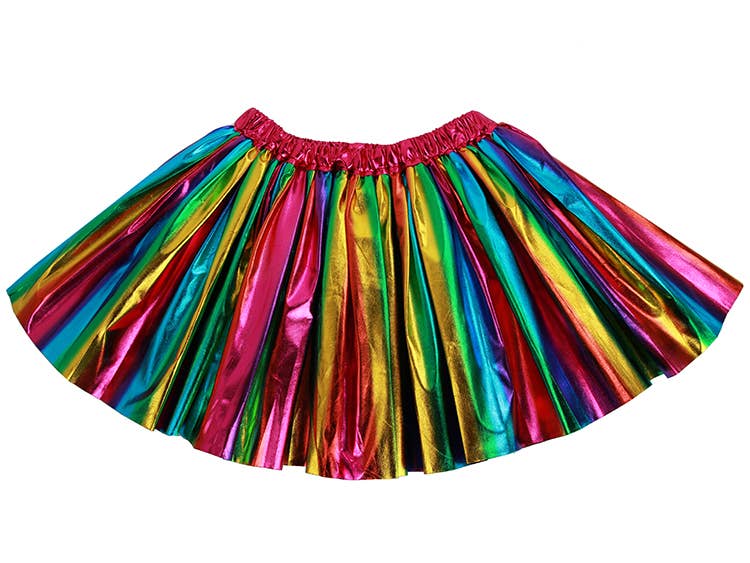 Skirt - Metallic Rainbow skirt: Bright