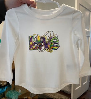 Mardi Gras Love Tee Shirt