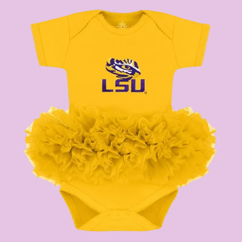 LSU Tigers Gold Tutu Bodysuit