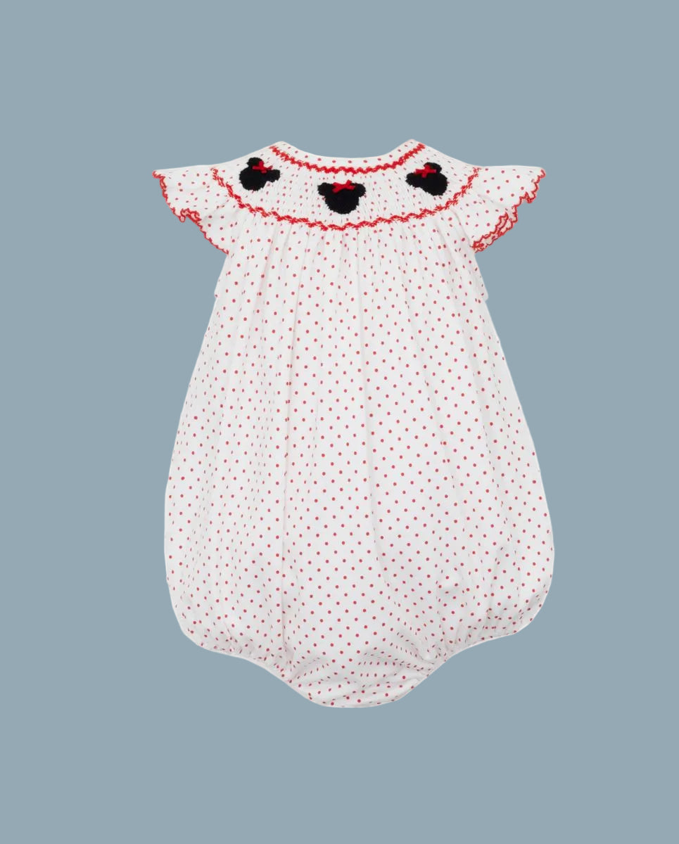 Minnie Red & White Polka Dot Knit Bubble