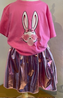 Skirt - Pink Metallic Skirt