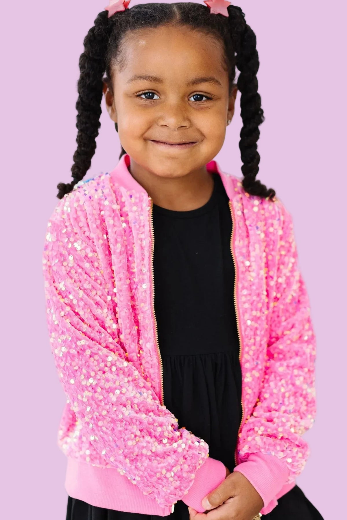 Jacket - Pink Velvet Sequin Jacket
