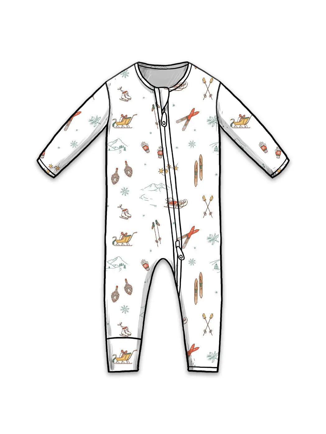 PJ - Vintage Holiday Bamboo Zippy Pajama