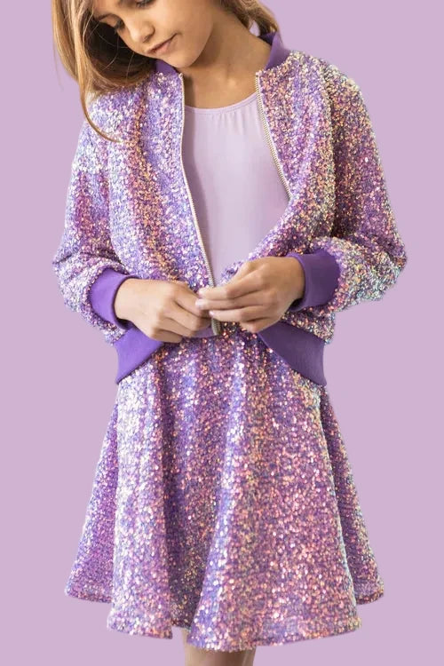 Jacket - Purple Sequin Jacket