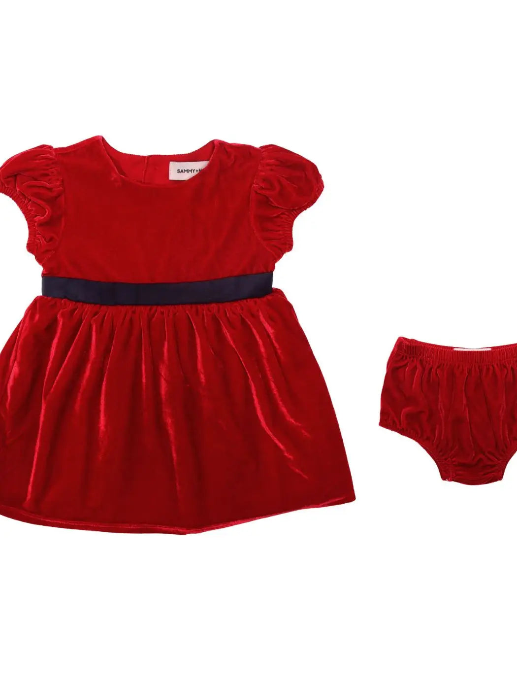 Isabel Velvet Dress w/Matching Diaper Cover