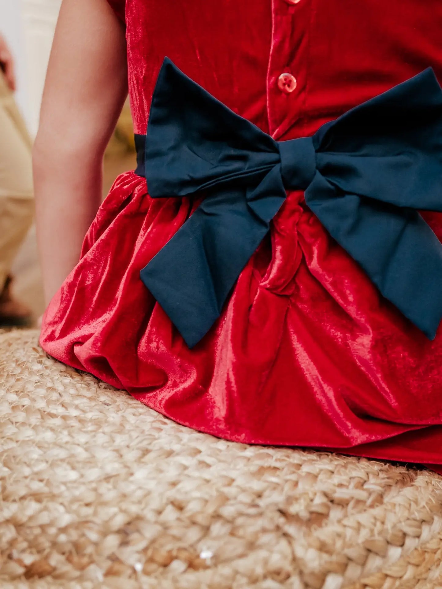 Isabel Velvet Dress w/Matching Diaper Cover